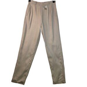 Silk Pants Size 11 Lined Beige by Always Evolution Vintage Deadstock New